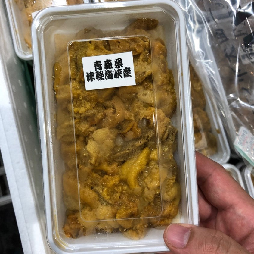 鮮魚通販［豊洲 Okawari 鮮魚店］白ウニ（ムラサキウニ）100g 青森県 国産 【白ウニ100g】冷蔵 豊洲直送 – 豊洲おかわり鮮魚店